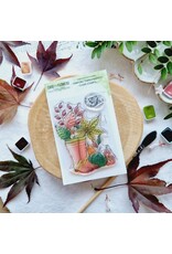 CHOU & FLOWERS CHOU & FLOWERS COLLECTION L'ORÉE DES BOIS LES BOTTES DE PLUIE A7 CLEAR STAMP SET