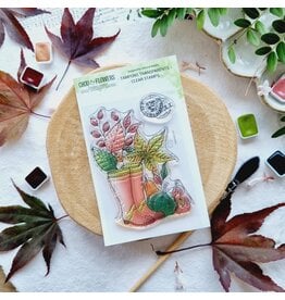 CHOU & FLOWERS CHOU & FLOWERS COLLECTION L'ORÉE DES BOIS LES BOTTES DE PLUIE A7 CLEAR STAMP SET