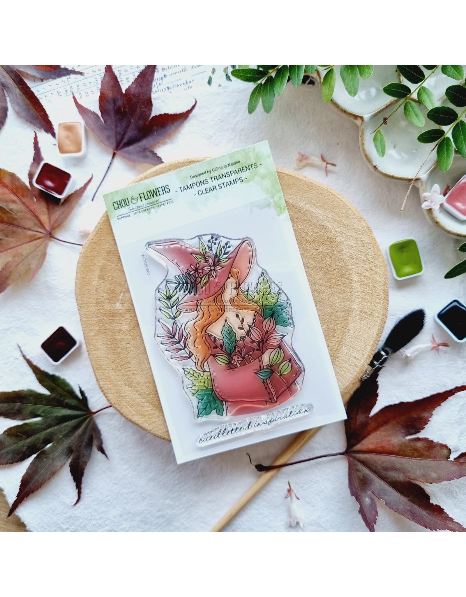 CHOU & FLOWERS CHOU & FLOWERS COLLECTION L'ORÉE DES BOIS FILLE DES BOIS A7 CLEAR STAMP SET