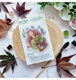 CHOU & FLOWERS CHOU & FLOWERS COLLECTION L'ORÉE DES BOIS FILLE D'AUTOMNE A7 CLEAR STAMP SET