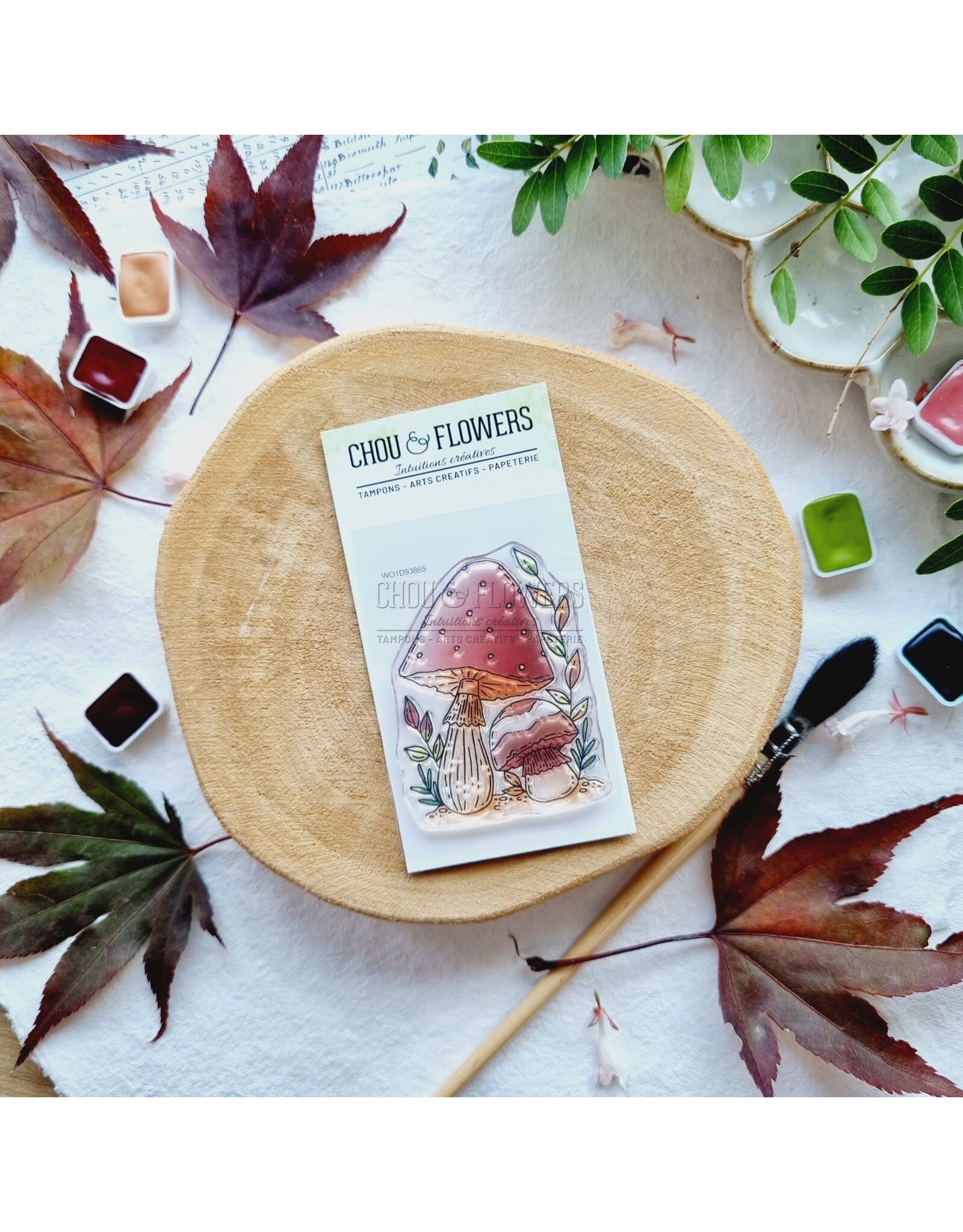 CHOU & FLOWERS CHOU & FLOWERS COLLECTION L'ORÉE DES BOIS MINI CHAMPIGNON A8 CLEAR STAMP