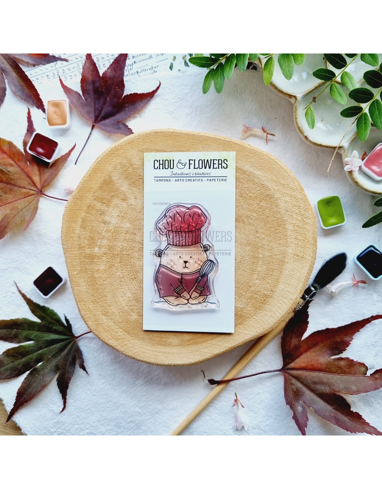CHOU & FLOWERS CHOU & FLOWERS COLLECTION L'ORÉE DES BOIS DOUDOU CUISINIER A8 CLEAR STAMP