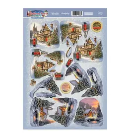 HUNKYDORY CRAFTS LTD. HUNKYDORY SNOWY VILLAGE DECOUPAGE TOPPERS