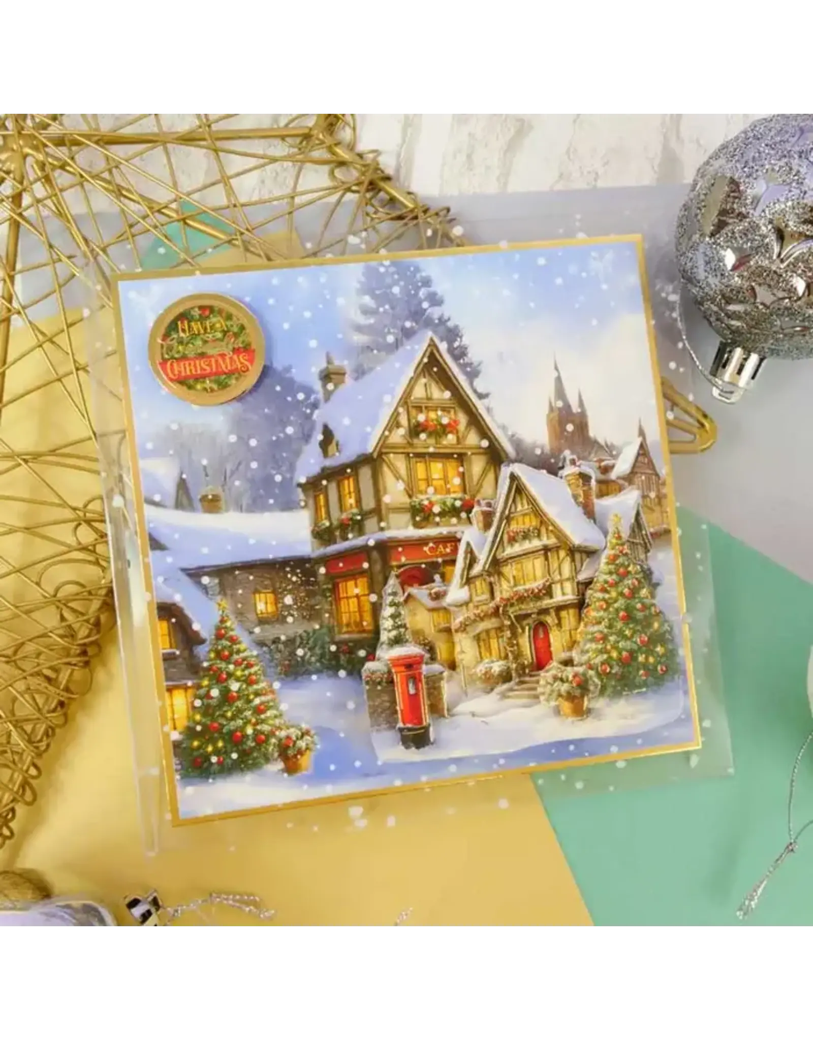 HUNKYDORY CRAFTS LTD. HUNKYDORY SNOWY VILLAGE DECOUPAGE TOPPERS