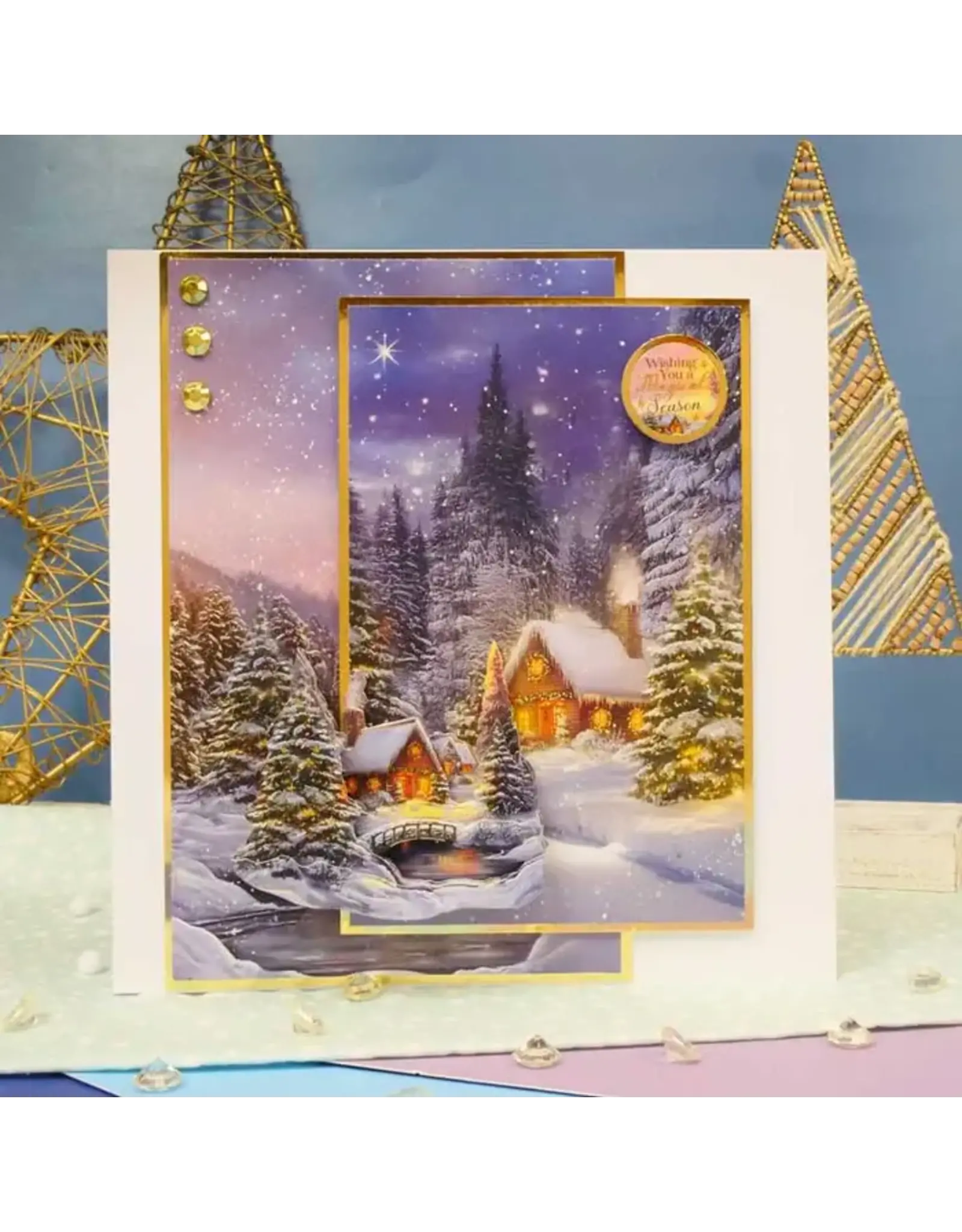 HUNKYDORY CRAFTS LTD. HUNKYDORY SNOWY VILLAGE DECOUPAGE TOPPERS
