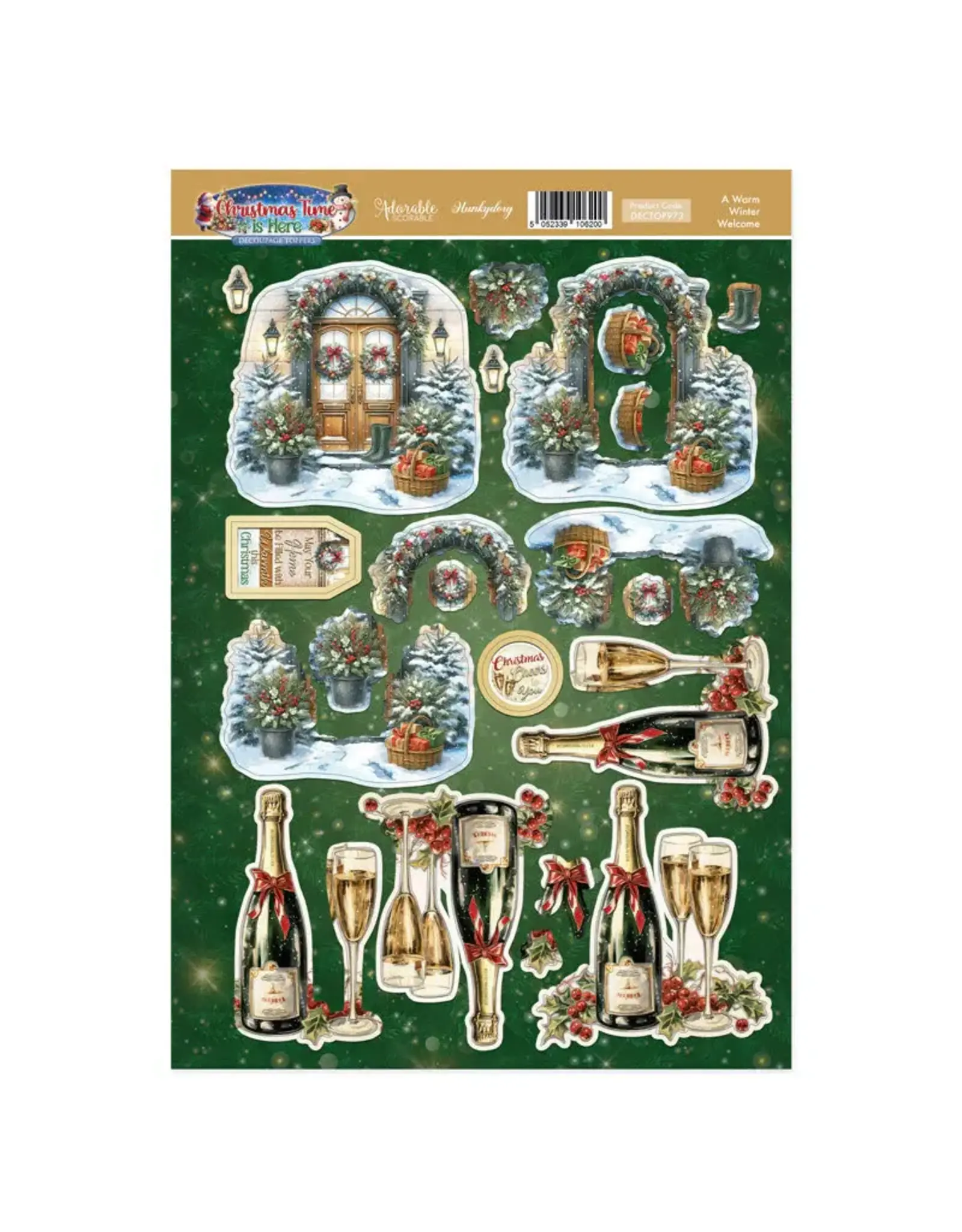 HUNKYDORY CRAFTS LTD. HUNKYDORY A WARM WINTER DECOUPAGE TOPPERS