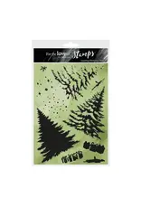 HUNKYDORY CRAFTS LTD. HUNKYDORY FOR THE LOVE OF STAMPS CHRISTMAS TREE LAYERING CLEAR STAMP SET