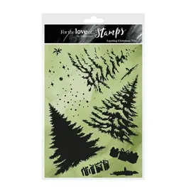 HUNKYDORY CRAFTS LTD. HUNKYDORY FOR THE LOVE OF STAMPS CHRISTMAS TREE LAYERING CLEAR STAMP SET
