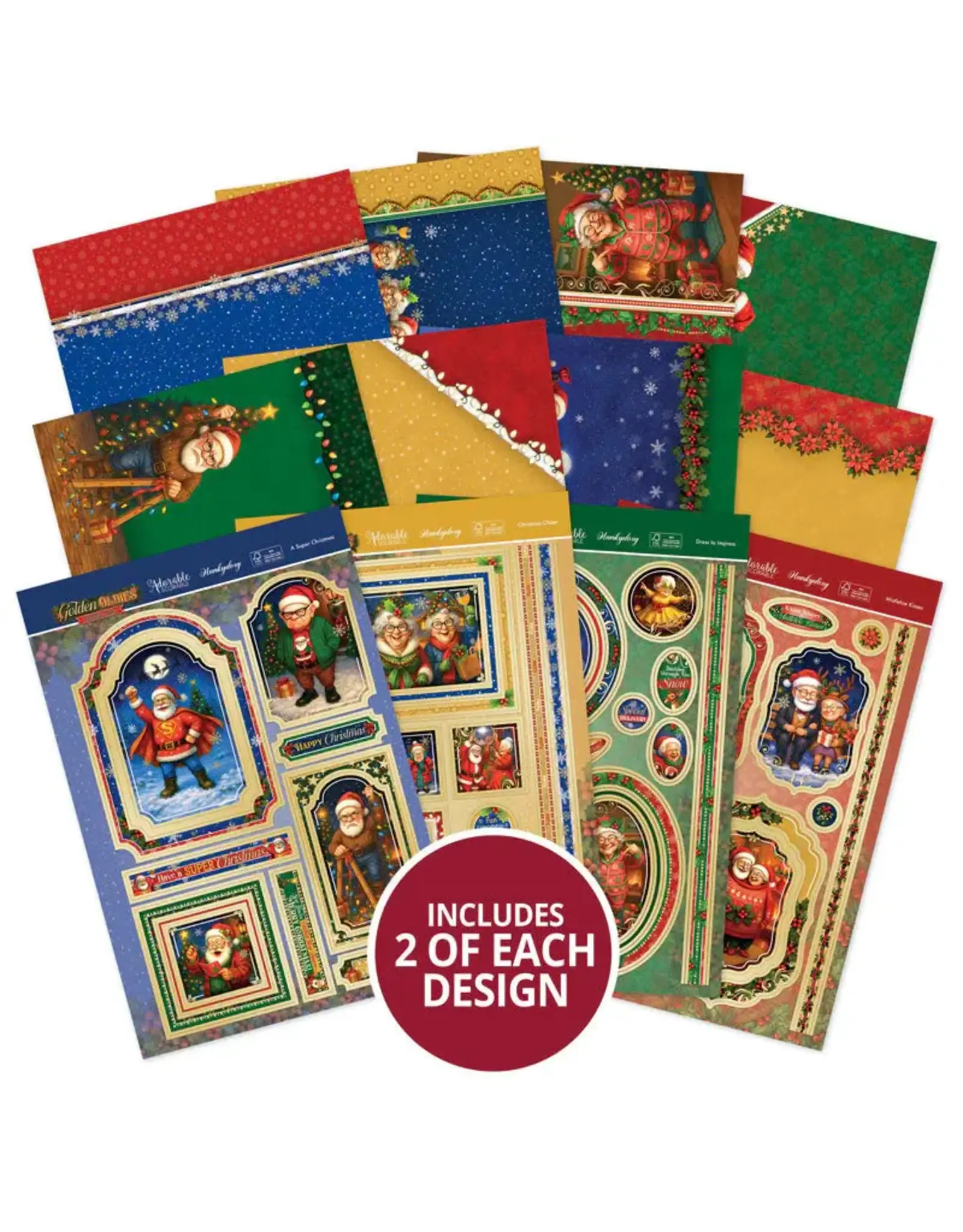 HUNKYDORY CRAFTS LTD. HUNKYDORY GOLDEN OLDIES - FESTIVE FUN LUXURY TOPPER COLLECTION