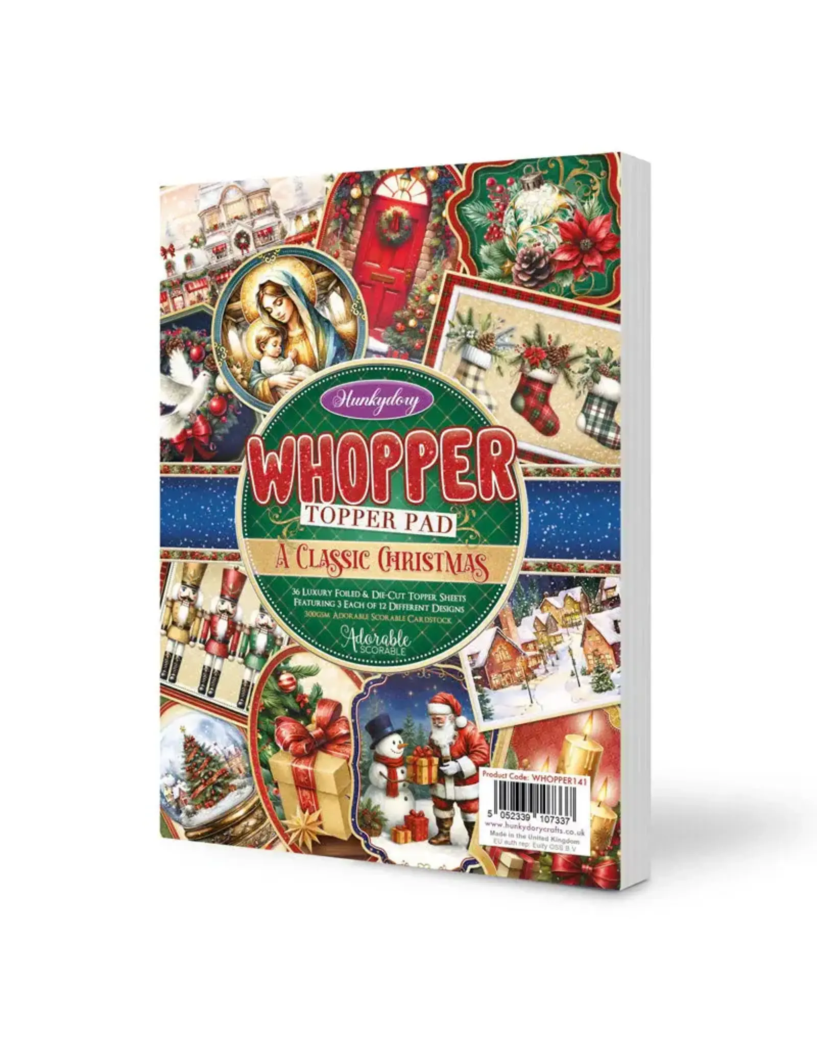 HUNKYDORY CRAFTS LTD. HUNKYDORY A CLASSIC CHRISTMAS WHOPPER TOPPER PAD