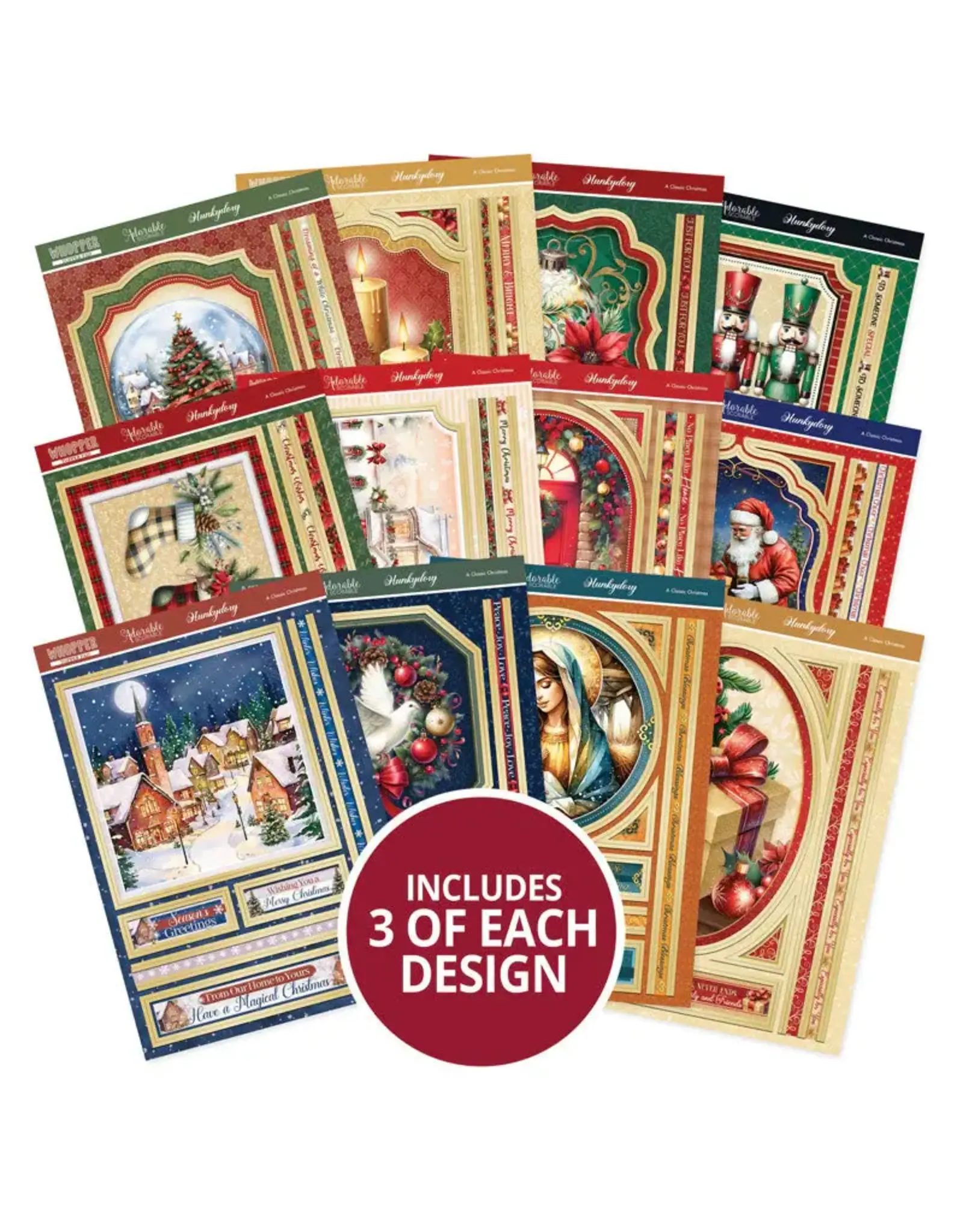HUNKYDORY CRAFTS LTD. HUNKYDORY A CLASSIC CHRISTMAS WHOPPER TOPPER PAD