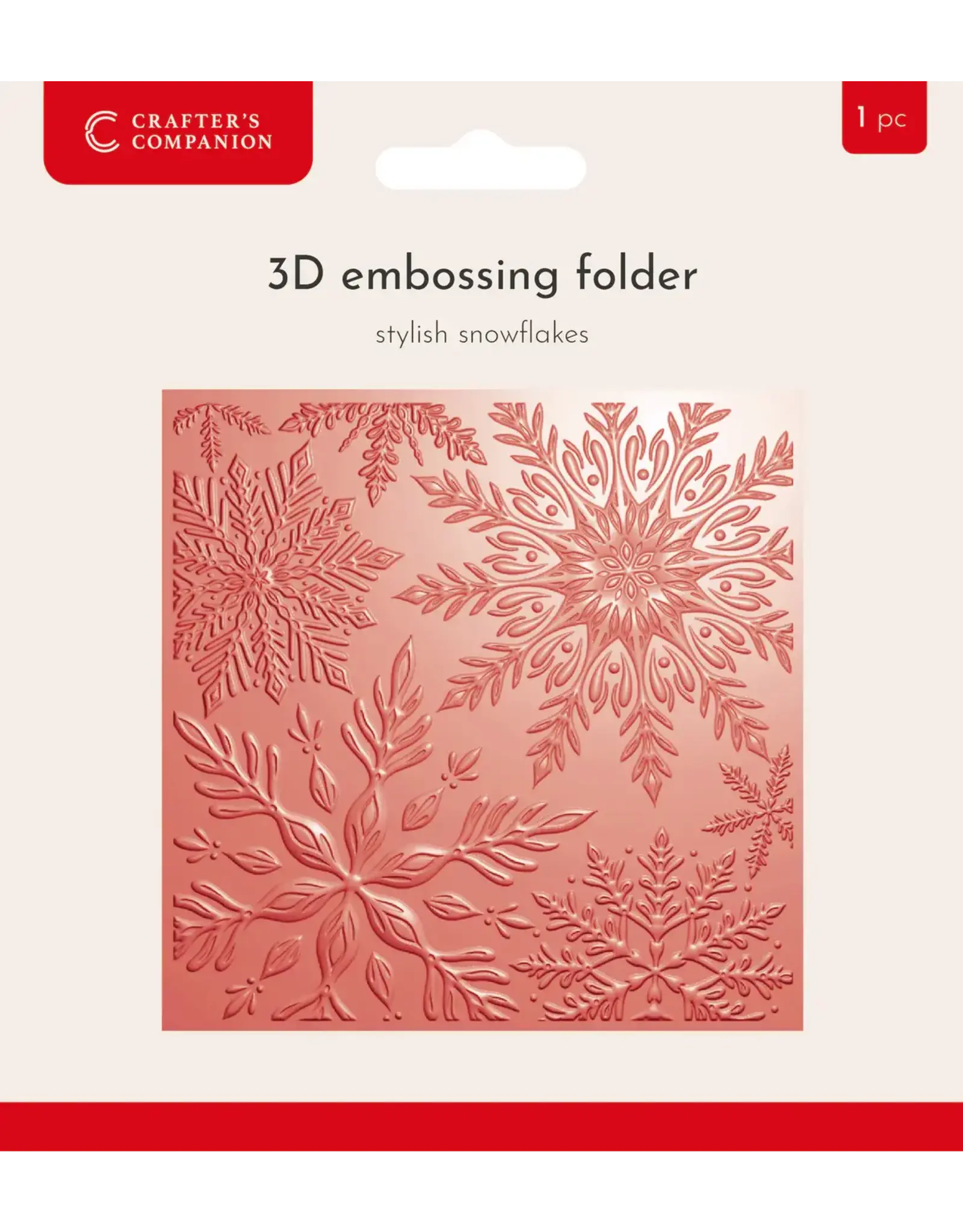 CRAFTERS COMPANION CRAFTERS COMPANION STYLISH SNOWFLAKES 3D EMBOSSING FOLDER