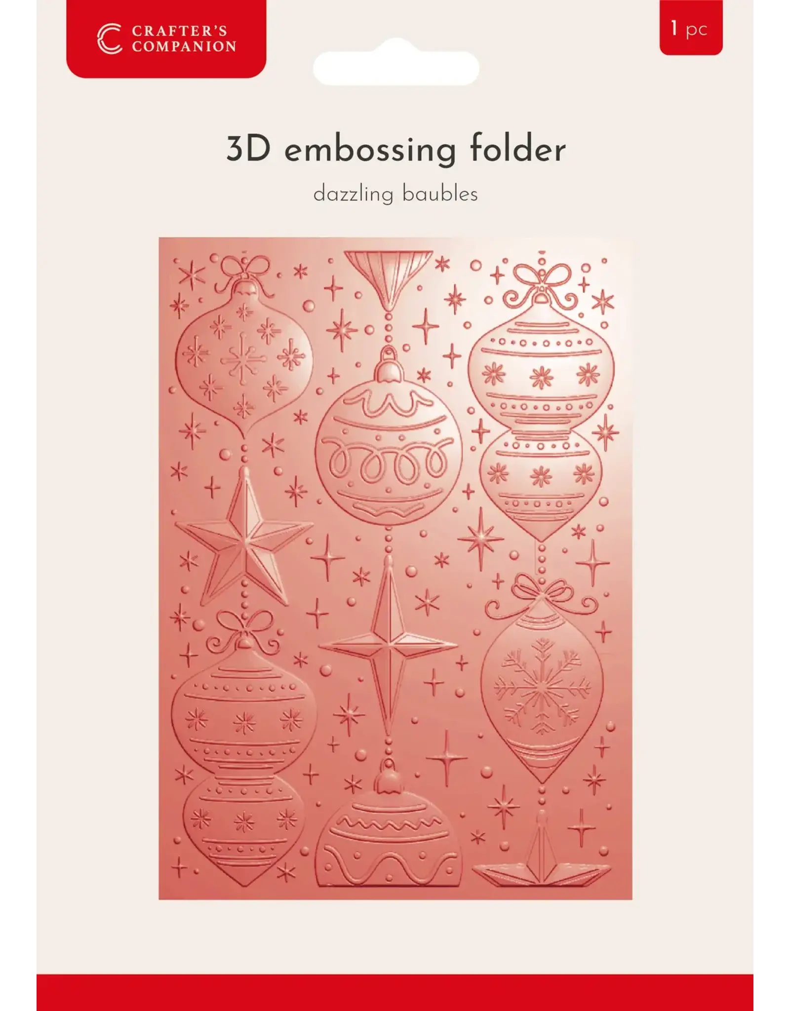 CRAFTERS COMPANION CRAFTERS COMPANION DAZZLING BAUBLES 3D EMBOSSING FOLDER
