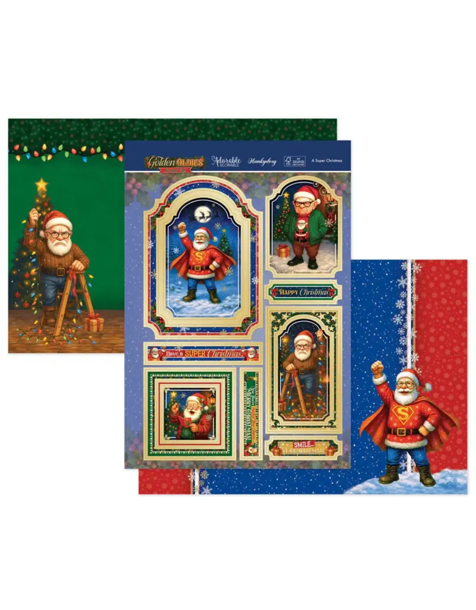 HUNKYDORY CRAFTS LTD. HUNKYDORY A SUPER CHRISTMAS LUXURY TOPPER SET