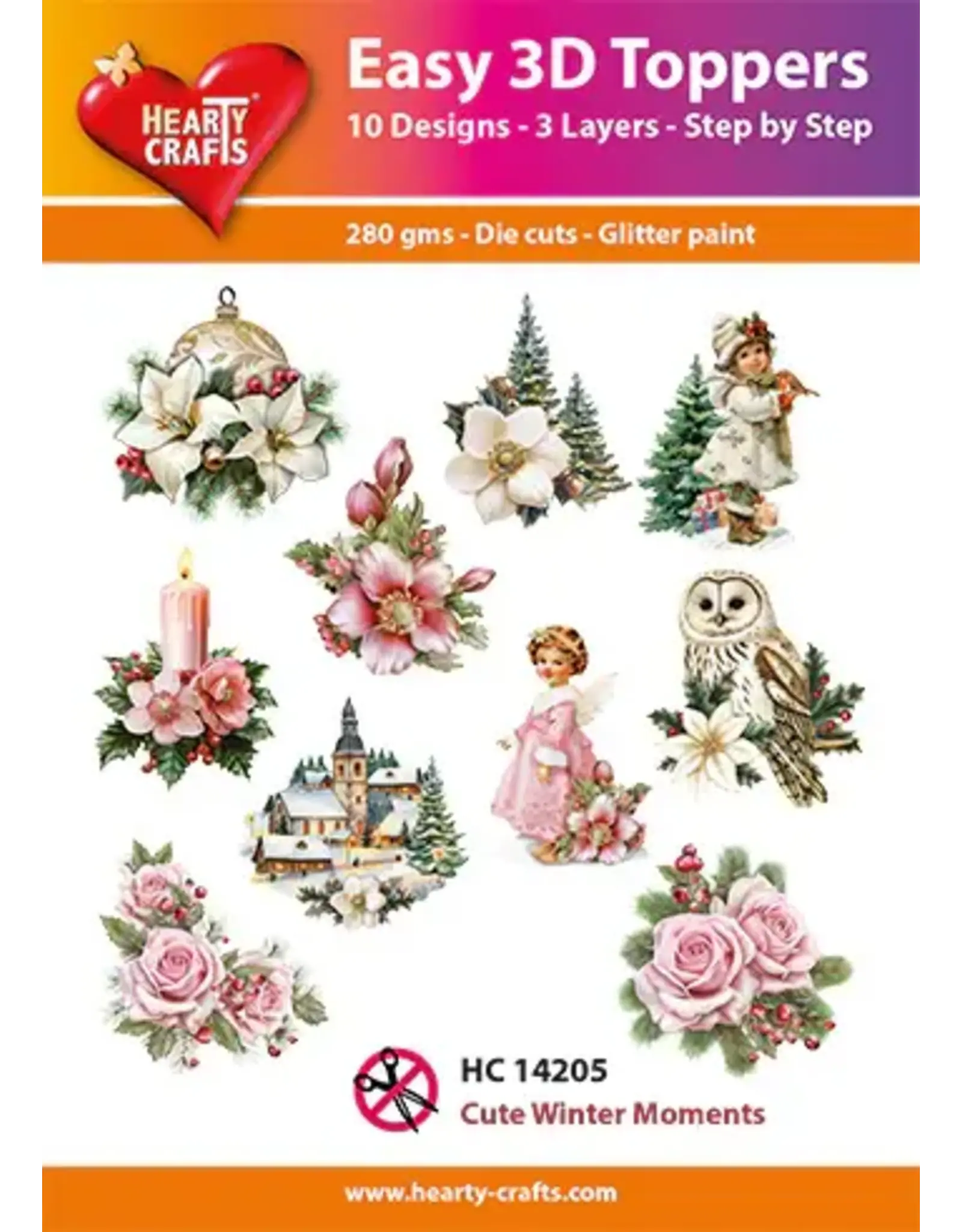 HEARTY CRAFTS HEARTY CRAFTS CUTE WINTER MOMENTS EASY 3D TOPPERS