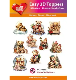 HEARTY CRAFTS HEARTY CRAFTS WINTER TEDDY BEARS EASY 3D TOPPERS