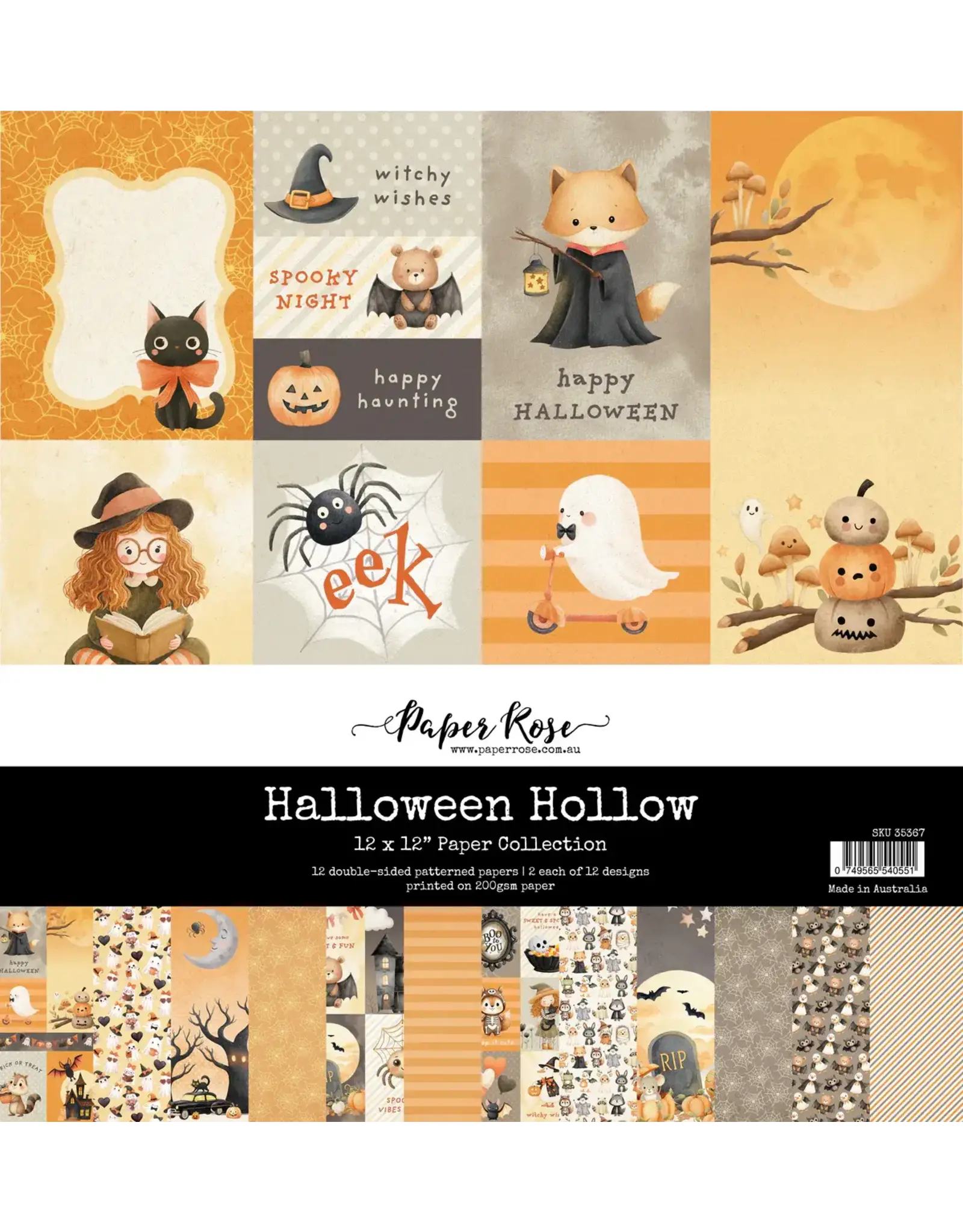 PAPER ROSE PAPER ROSE HALLOWEEN HOLLOW 12x12 PAPER COLLECTION