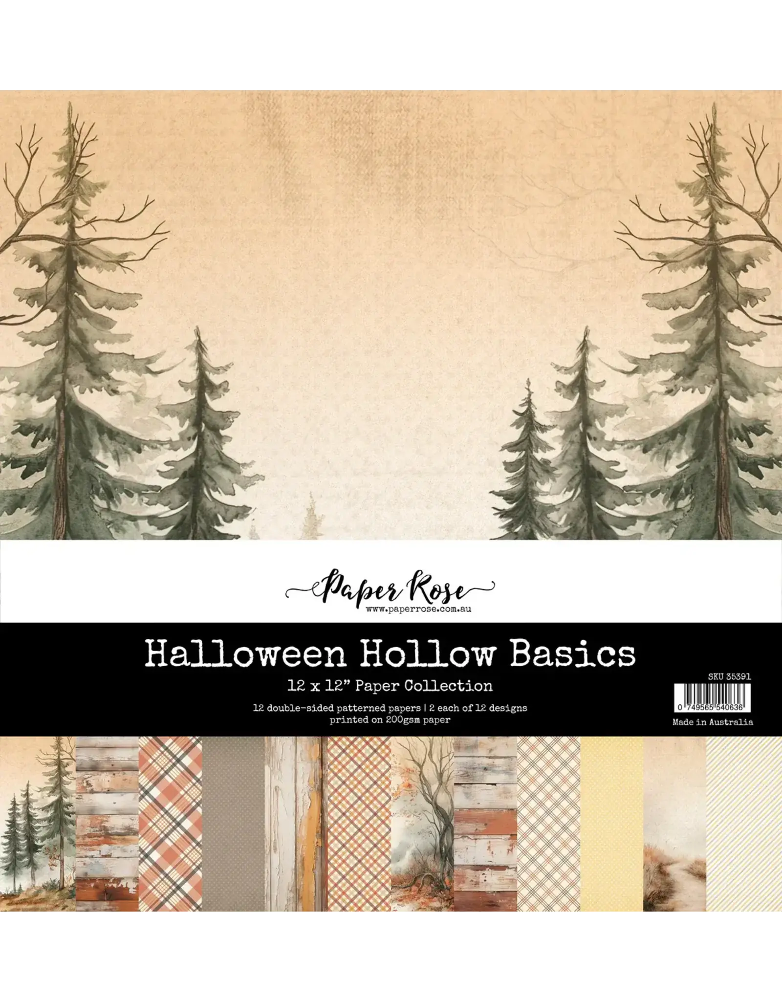 PAPER ROSE PAPER ROSE HALLOWEEN HOLLOW 12x12 BASICS PAPER COLLECTION