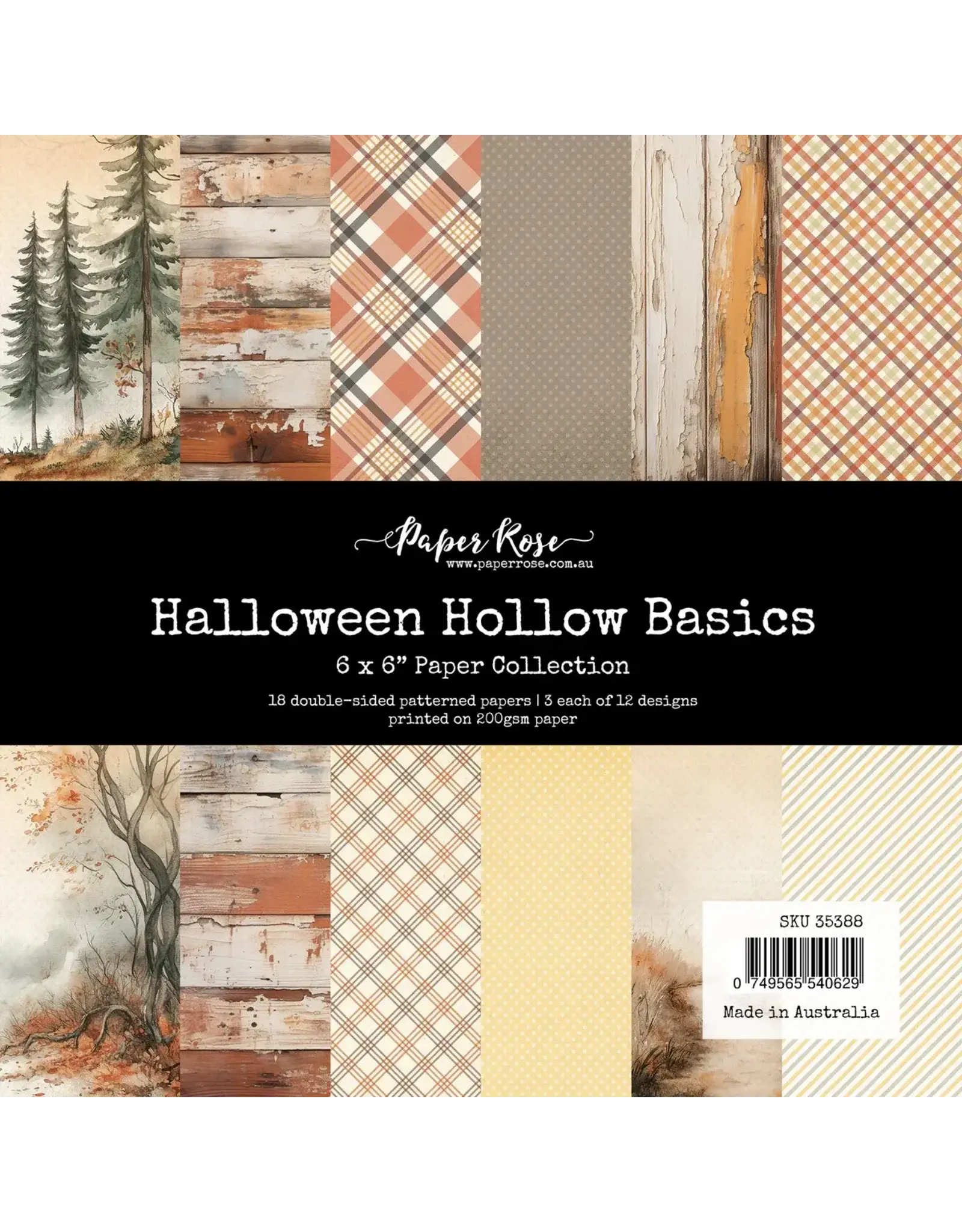 PAPER ROSE PAPER ROSE HALLOWEEN HOLLOW 6x6 BASICS PAPER COLLECTION