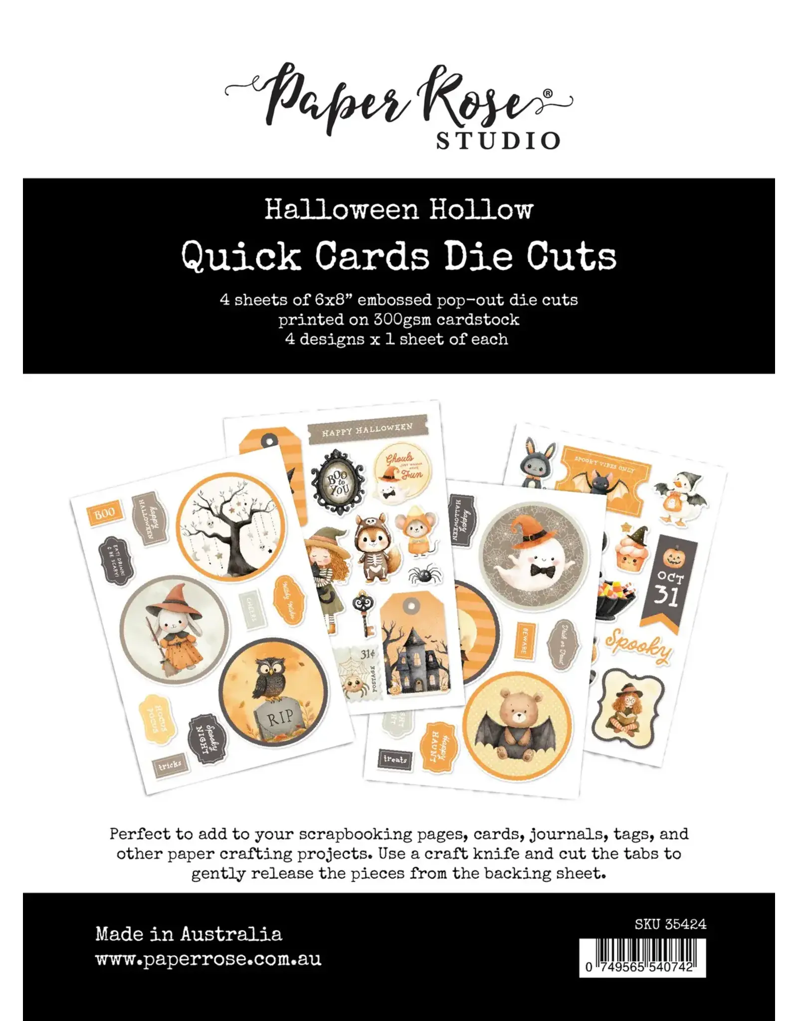 PAPER ROSE PAPER ROSE HALLOWEEN HOLLOW QUICK CARDS DIE CUTS