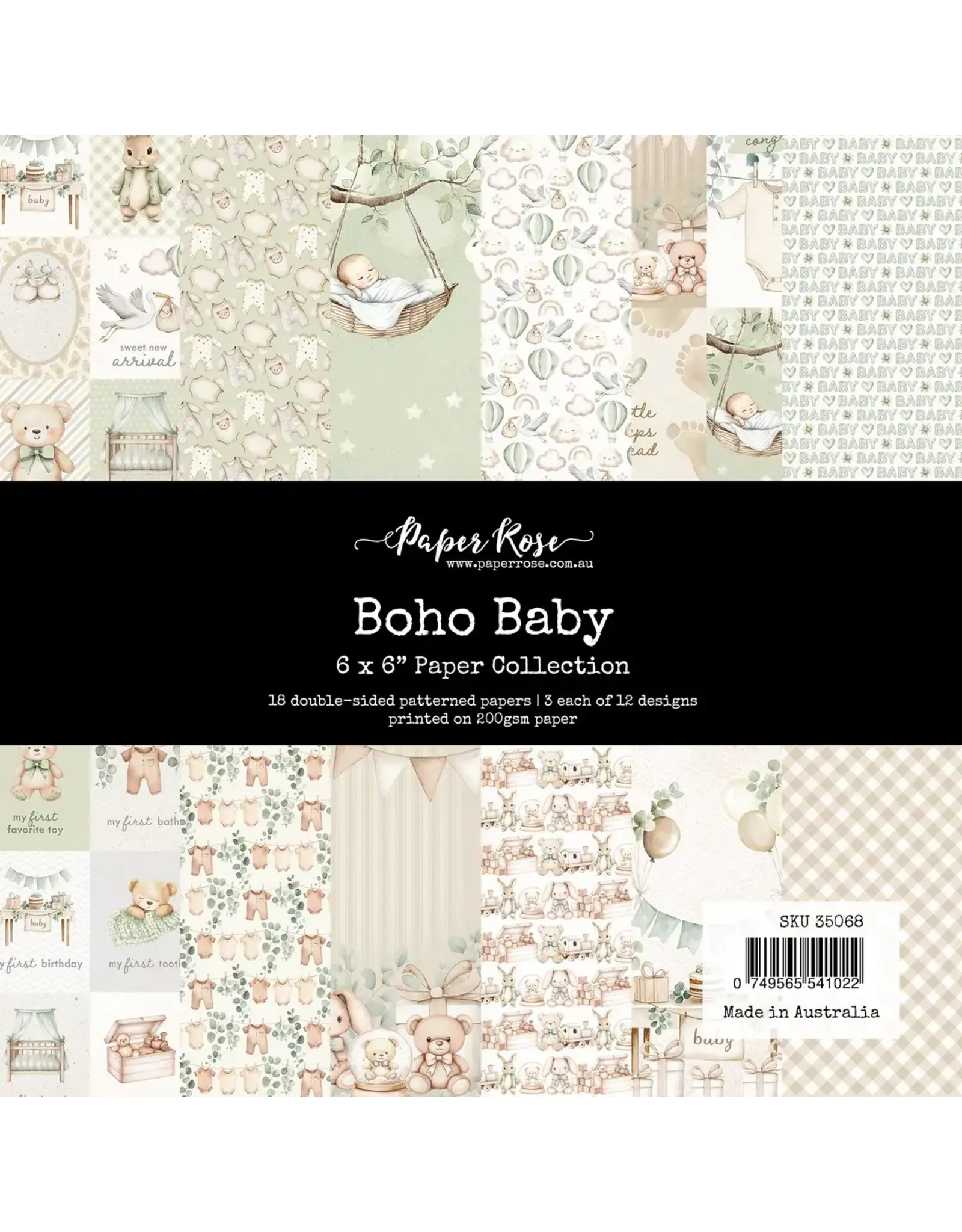 PAPER ROSE PAPER ROSE BOHO BABY 6x6 PAPER COLLECTION