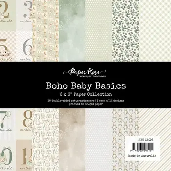 PAPER ROSE PAPER ROSE BOHO BABY 6x6 BASICS PAPER COLLECTION