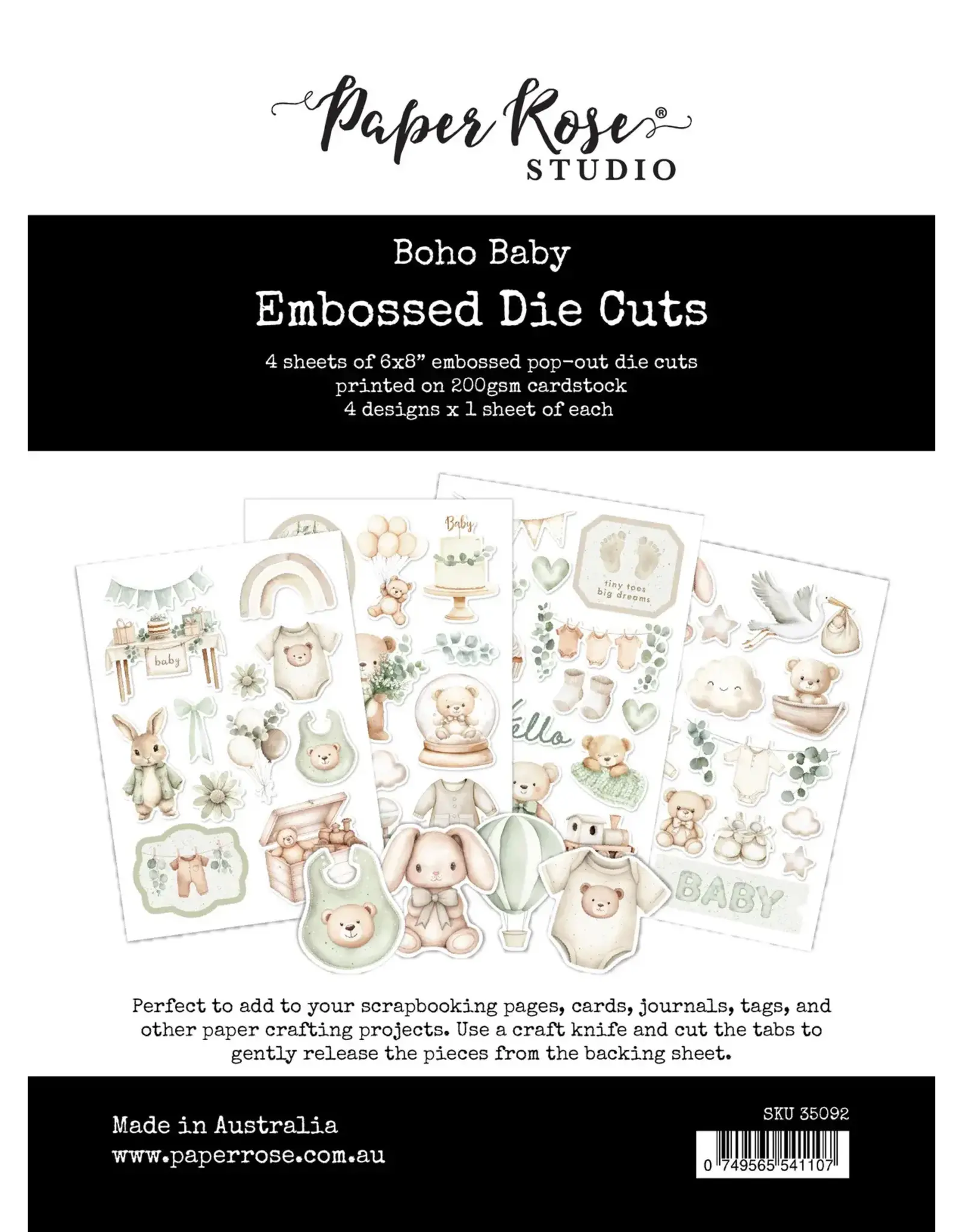 PAPER ROSE PAPER ROSE BOHO BABY EMBOSSED DIE CUTS
