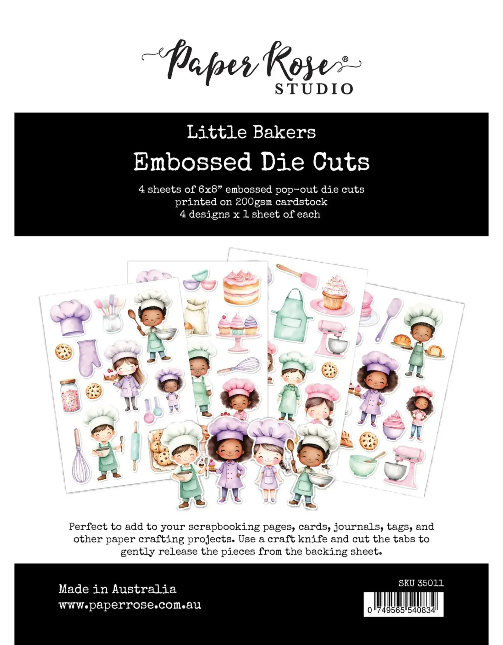 PAPER ROSE PAPER ROSE LITTLE BAKERS EMBOSSED DIE CUTS