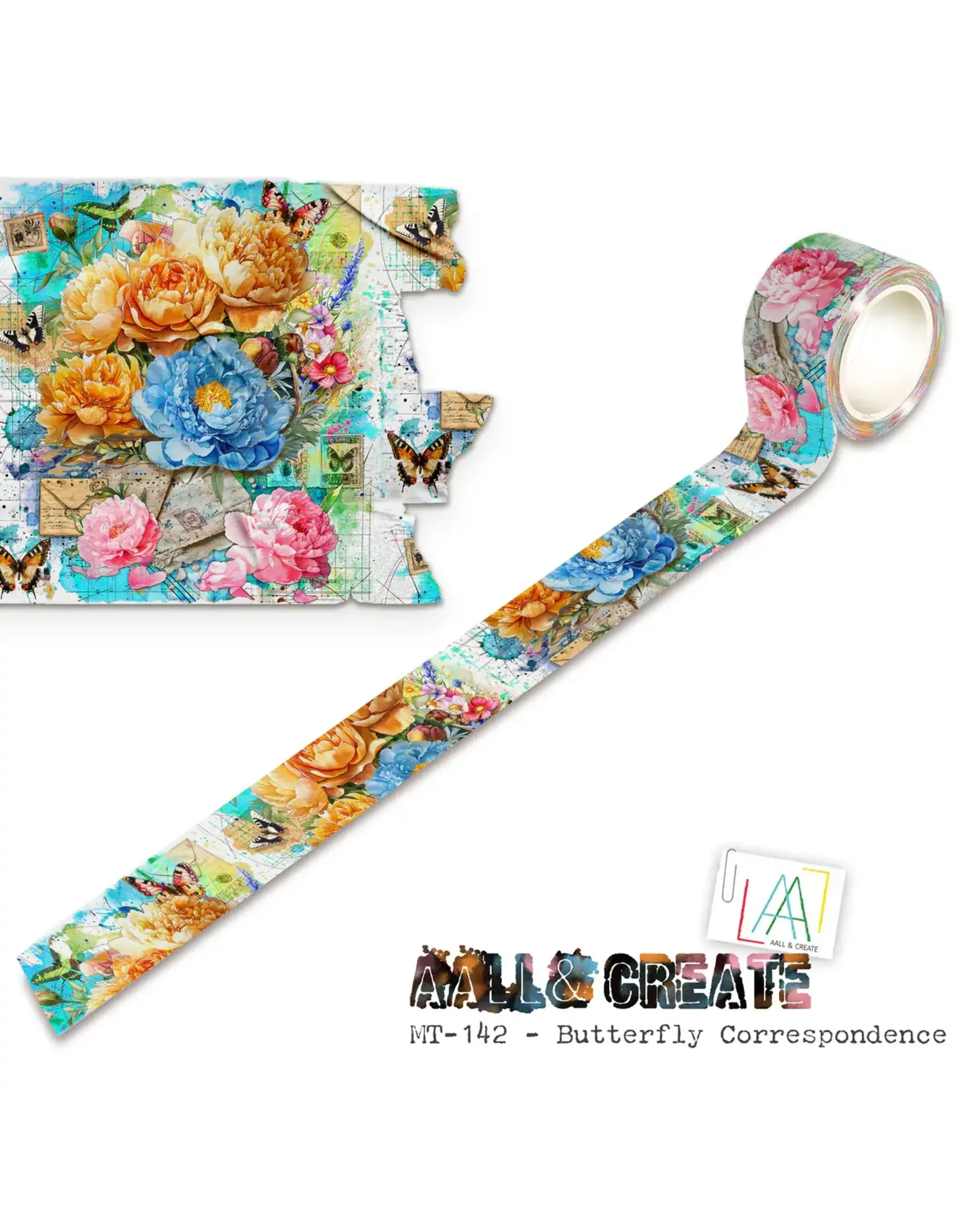 AALL & CREATE AALL & CREATE #142 BUTTERFLY CORRESPONDENCE LAYER IT UP! WASHI TAPE