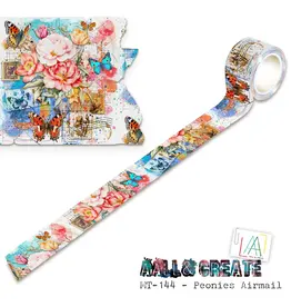 AALL & CREATE AALL & CREATE #144 PEONIES AIRMAIL LAYER IT UP! WASHI TAPE