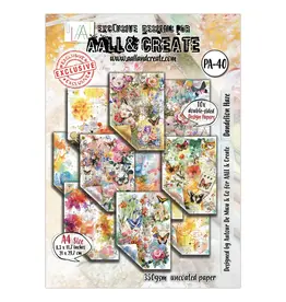 AALL & CREATE AALL & CREATE AUTOUR DE MWA & CO #40 DANDELION HAZE A4 DOUBLE-SIDED DESIGN PAPERS 10/PK