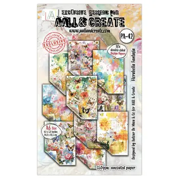 AALL & CREATE AALL & CREATE AUTOUR DE MWA & CO #42 FLORABELLA FANTASIA A6 DOUBLE-SIDED DESIGN PAPERS 10/PK