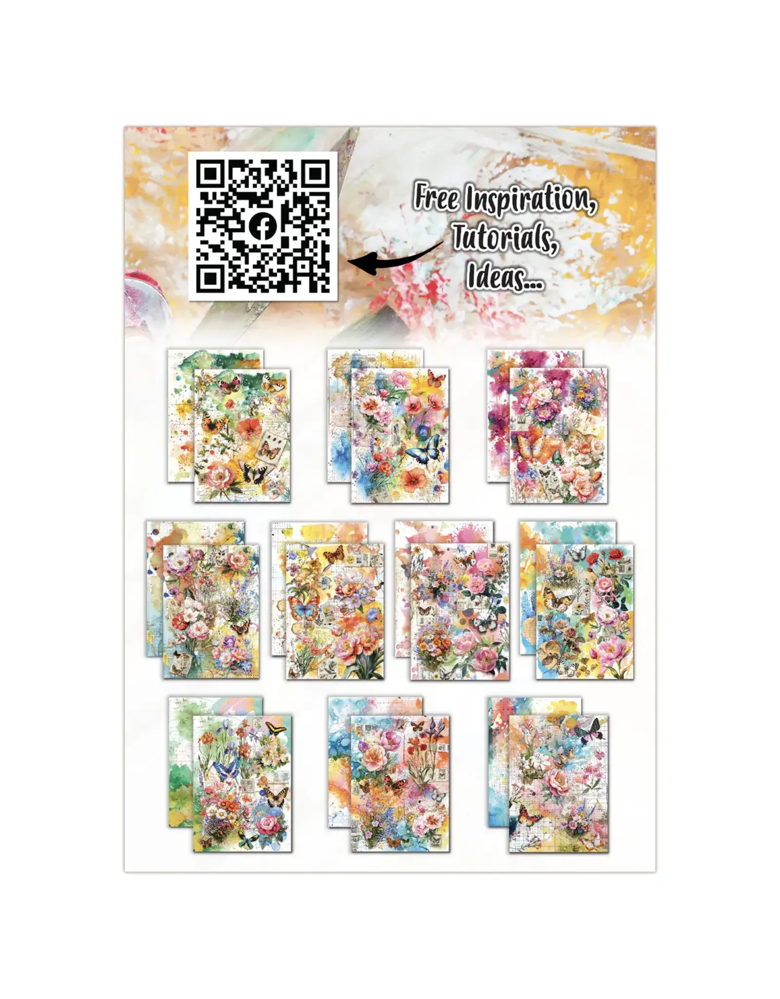 AALL & CREATE AALL & CREATE AUTOUR DE MWA & CO #42 FLORABELLA FANTASIA A6 DOUBLE-SIDED DESIGN PAPERS 10/PK