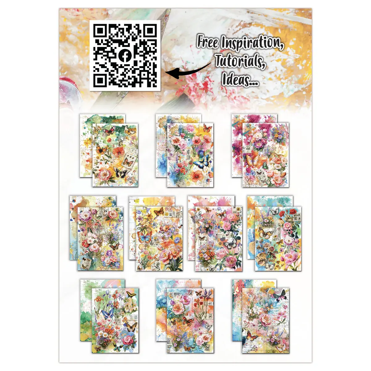 AALL & CREATE AALL & CREATE AUTOUR DE MWA & CO #42 FLORABELLA FANTASIA A6 DOUBLE-SIDED DESIGN PAPERS 10/PK