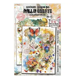 AALL & CREATE AALL & CREATE AUTOUR DE MWA #22 CITRUS KISSED MEADOWS A5 RUB-ON SHEETS 2/PK