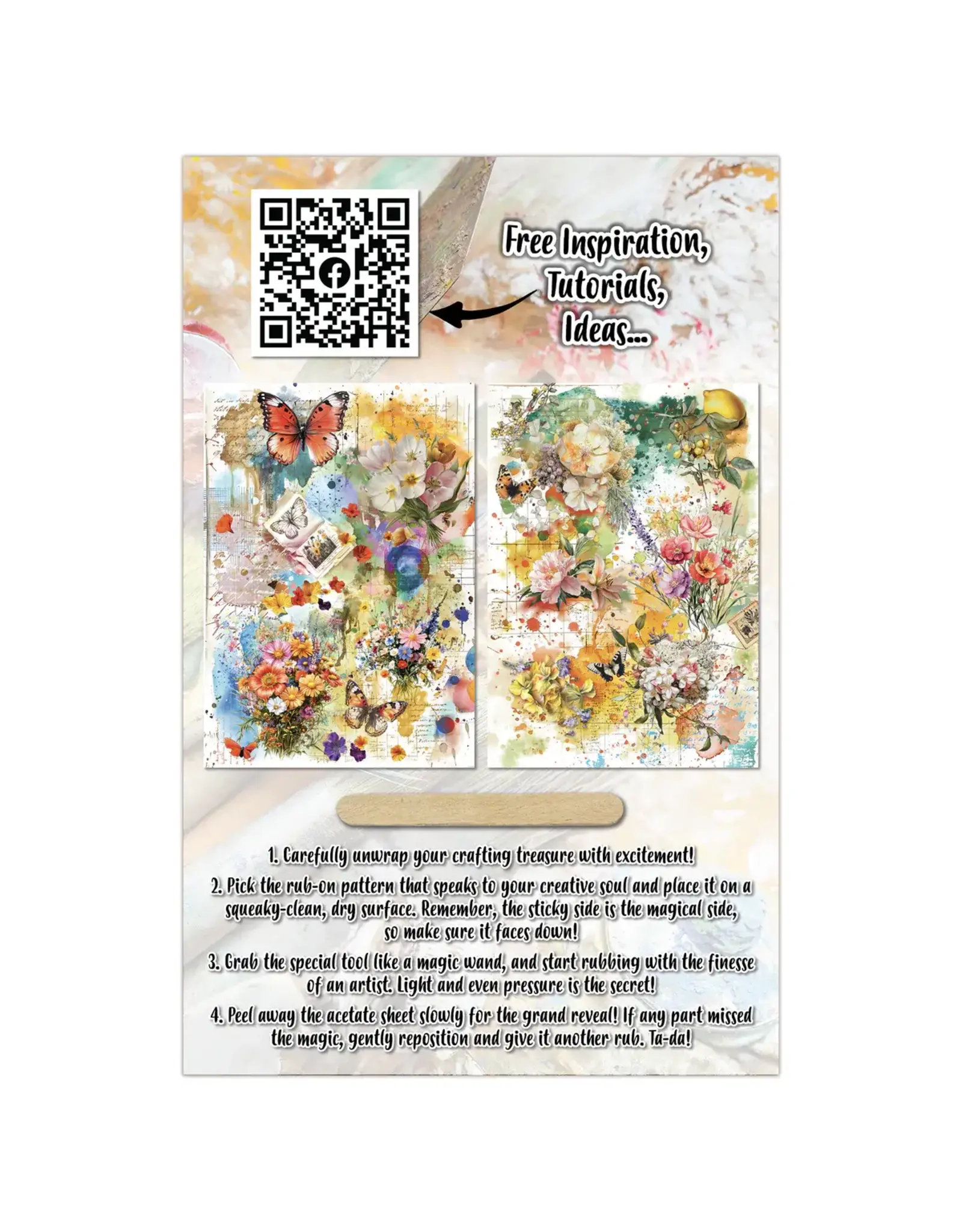 AALL & CREATE AALL & CREATE AUTOUR DE MWA #22 CITRUS KISSED MEADOWS A5 RUB-ON SHEETS 2/PK