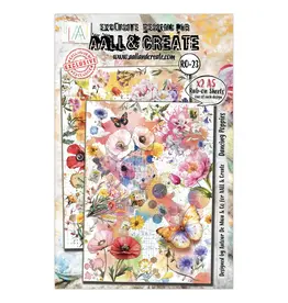 AALL & CREATE AALL & CREATE AUTOUR DE MWA #23 DANCING POPPIES A5 RUB-ON SHEETS 2/PK