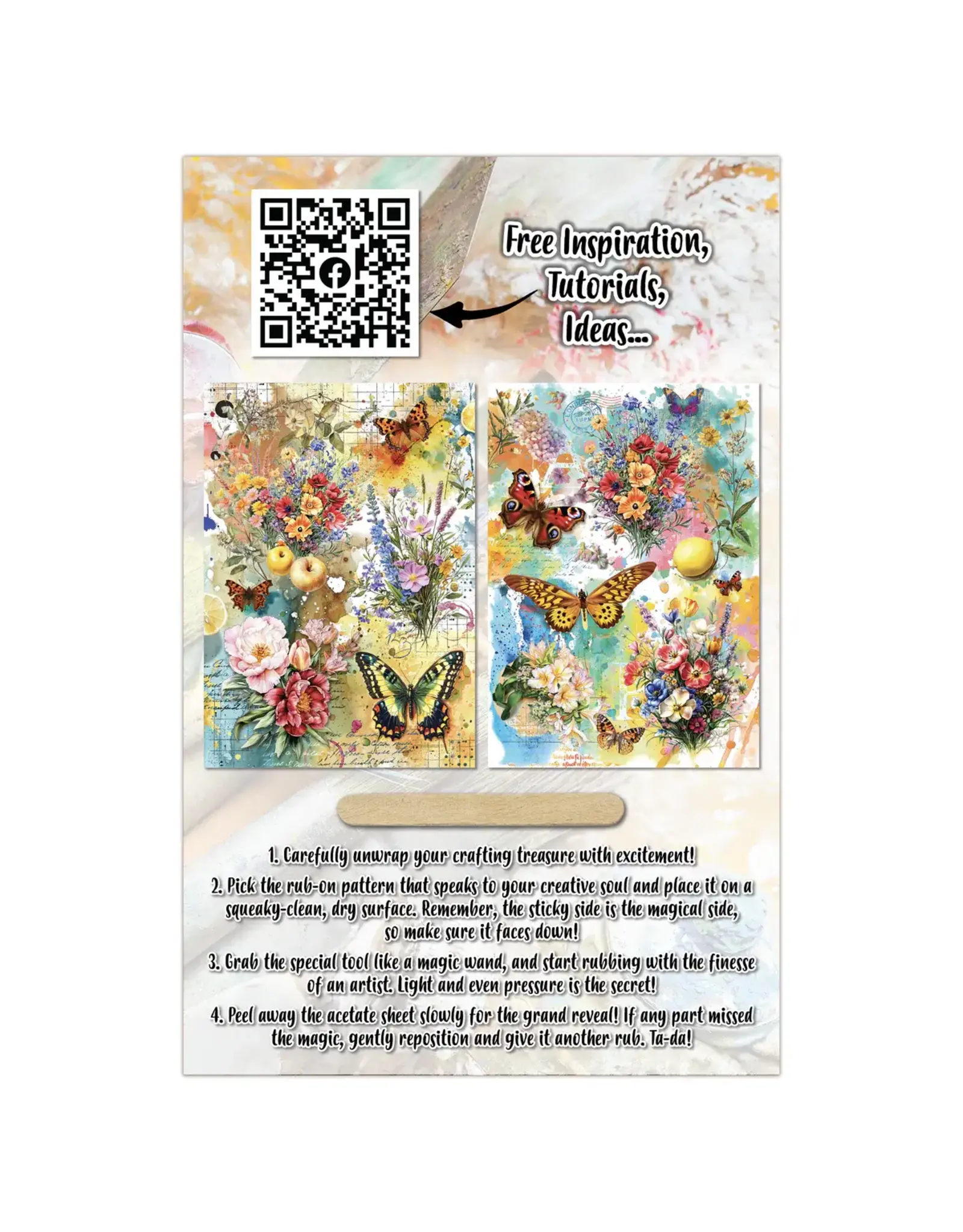 AALL & CREATE AALL & CREATE AUTOUR DE MWA #24 ZESTY BLOSSOMS A5 RUB-ON SHEETS 2/PK