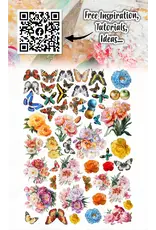 AALL & CREATE AALL & CREATE AUTOUR DE MWA #EP-88 SORBET PETALS EPHEMERA DIE CUTS 50/PK