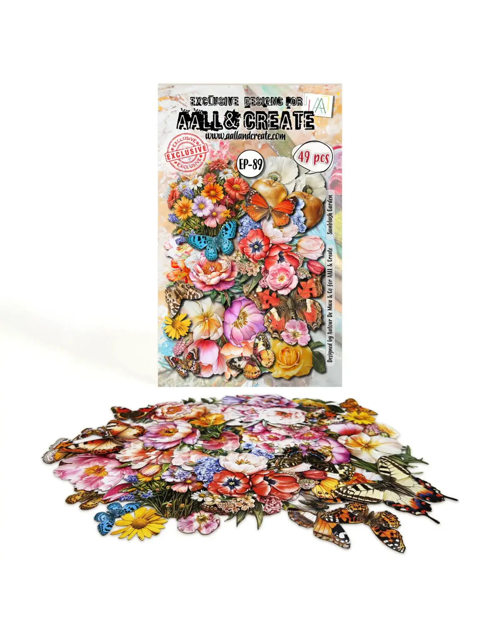 AALL & CREATE AALL & CREATE AUTOUR DE MWA #EP-89 SUNBLUSH GARDEN EPHEMERA DIE CUTS 49/PK