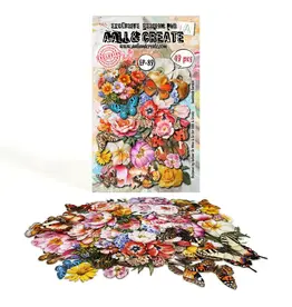 AALL & CREATE AALL & CREATE AUTOUR DE MWA #EP-89 SUNBLUSH GARDEN EPHEMERA DIE CUTS 49/PK