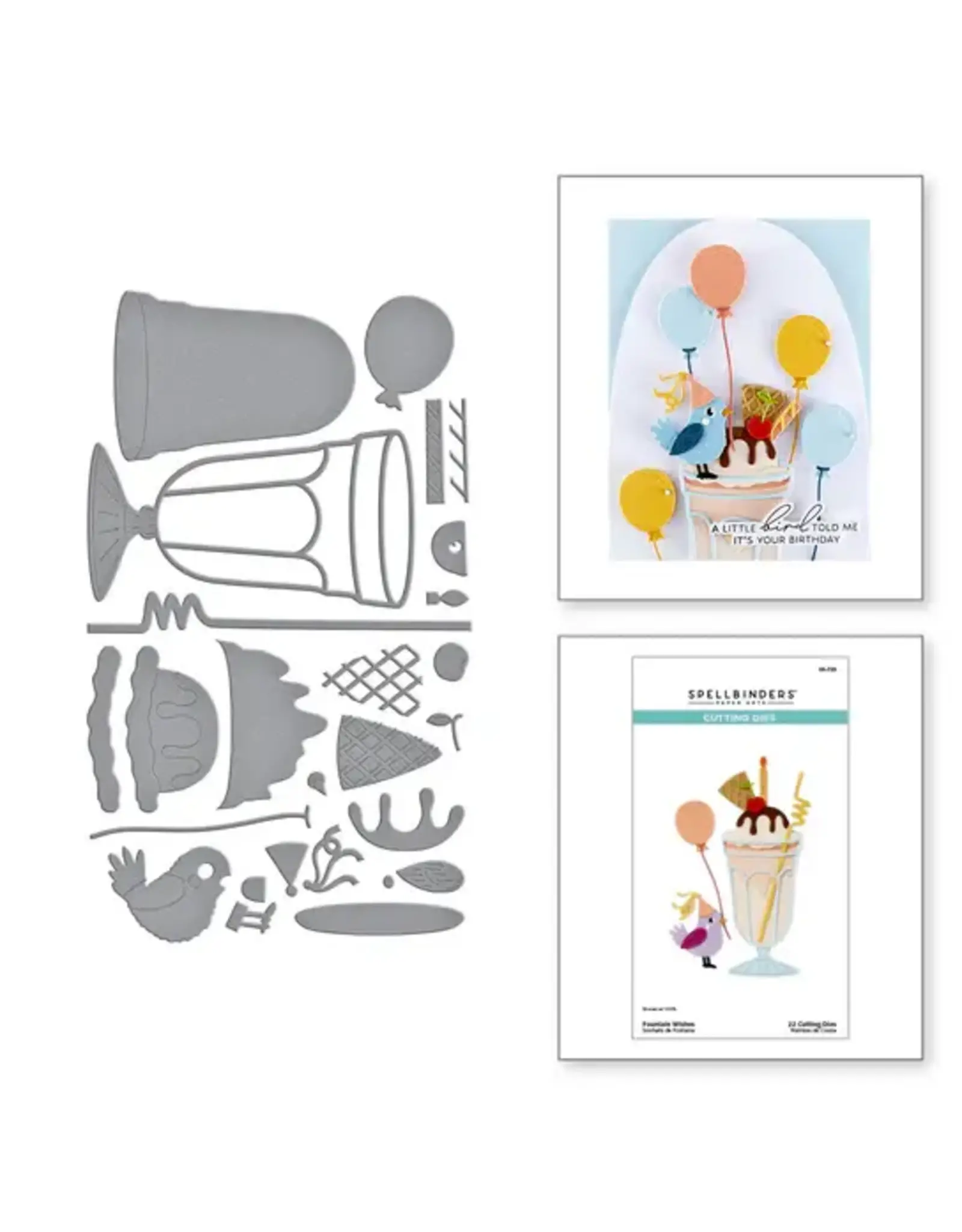 SPELLBINDERS SPELLBINDERS HAPPIER HOUR COLLECTION FOUNTAIN WISHES ETCHED DIE SET