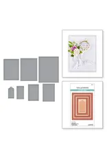 SPELLBINDERS SPELLBINDERS HAPPIER HOUR COLLECTION LINEAR TOUCH RECTANGLES AND TAG ETCHED DIE SET