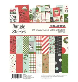 SIMPLE STORIES SIMPLE STORIES SAY CHEESE CLASSIC MOUSE CHRISTMAS 6x8 PAPER PAD 24 SHEETS