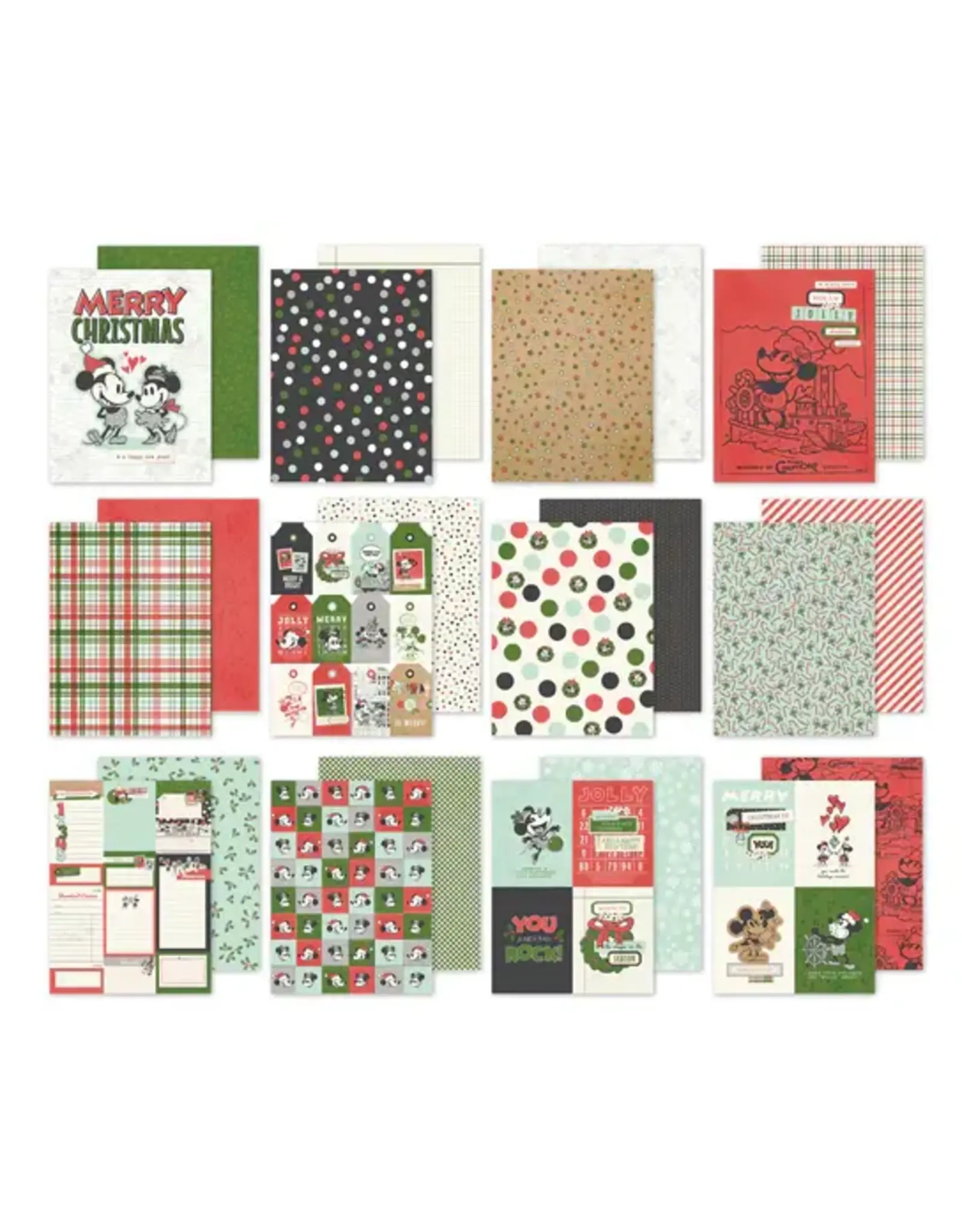 SIMPLE STORIES SIMPLE STORIES SAY CHEESE CLASSIC MOUSE CHRISTMAS 6x8 PAPER PAD 24 SHEETS