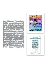 SPELLBINDERS SPELLBINDERS BEAUTIFULLY IMPERFECT COLLECTION DECKLED EDGE SCRIPT ETCHED DIE SET