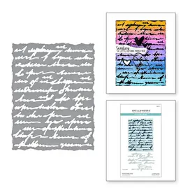 SPELLBINDERS SPELLBINDERS BEAUTIFULLY IMPERFECT COLLECTION DECKLED EDGE SCRIPT ETCHED DIE SET