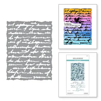SPELLBINDERS SPELLBINDERS BEAUTIFULLY IMPERFECT COLLECTION DECKLED EDGE SCRIPT ETCHED DIE SET