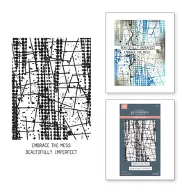 SPELLBINDERS SPELLBINDERS BETTERPRESS BEAUTIFULLY IMPERFECT COLLECTION GRUNGY BACKGROUND PRESS PLATES