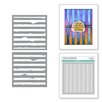 SPELLBINDERS SPELLBINDERS BEAUTIFULLY IMPERFECT COLLECTION TATTERED STRIPES STENCIL SET